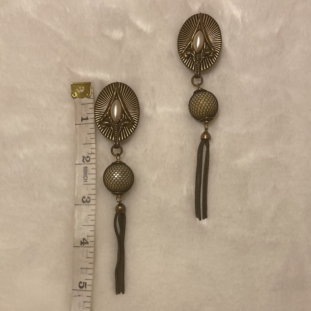 Vintage Clip On Statement Earrings 60s